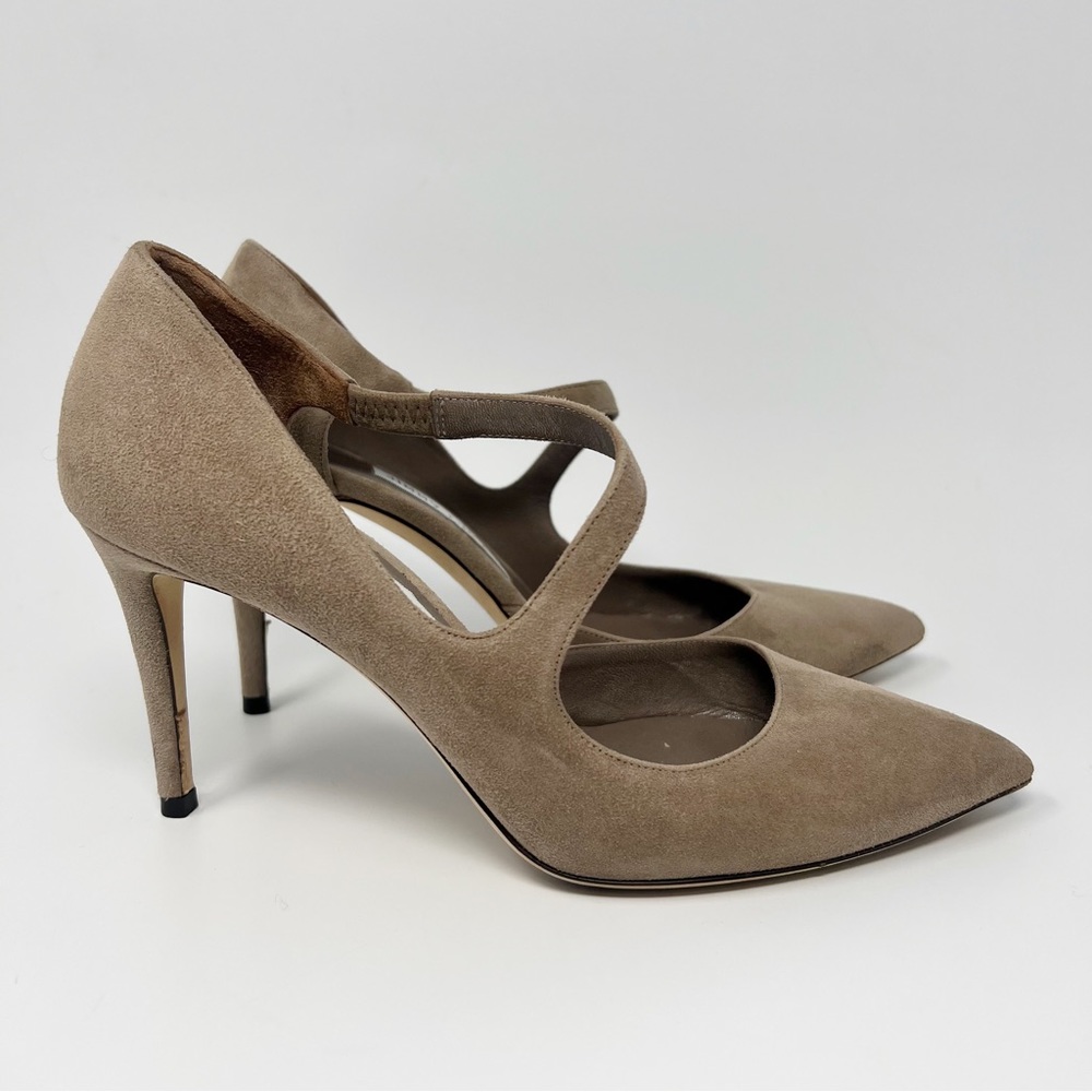 Jimmy Choo Tan Suede Heels